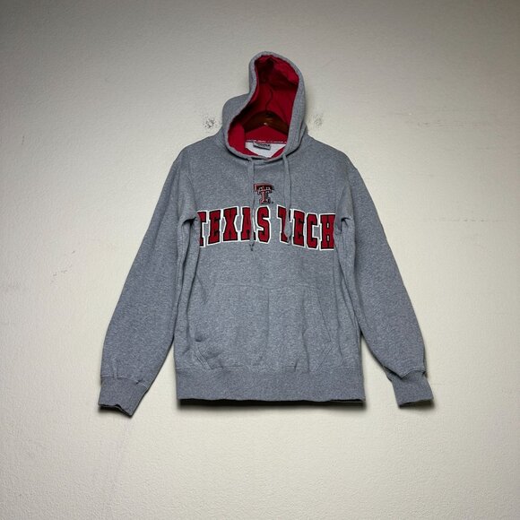 Colosseum Texas Tech Red Raiders University Hoodie Men S Embroidered Red College - Picture 1 of 12